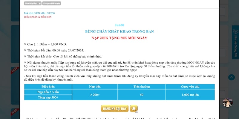 Bắn cá, nổ hũ có khuyến mãi Jun88 siêu chất