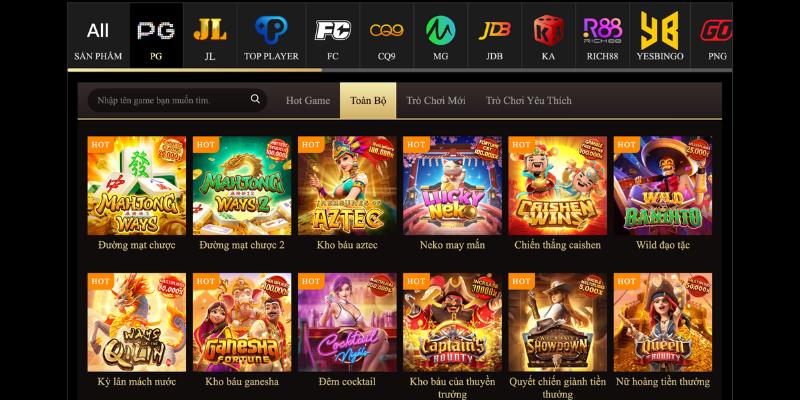 PG nổ hũ là sảnh game slot được đầu tư phát triển mạnh mẽ